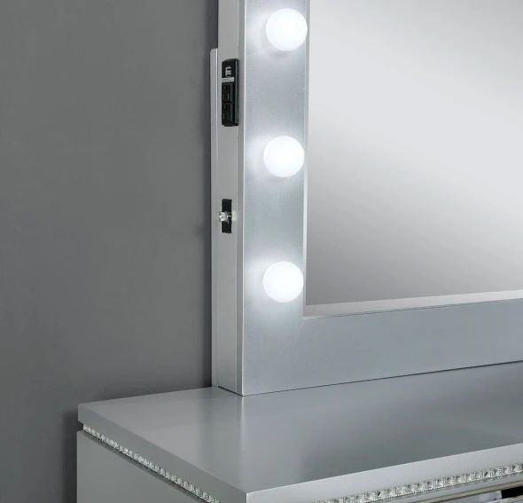 Furniture of America - Belleterre Mirror in Silver