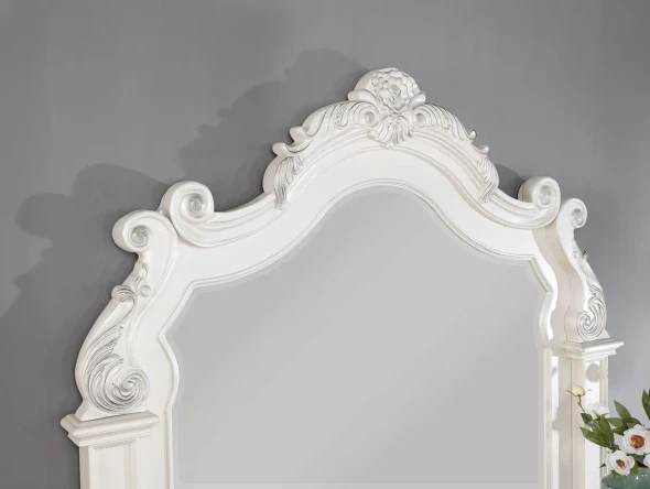 Furniture of America - Esparanza Mirror in Pearl White