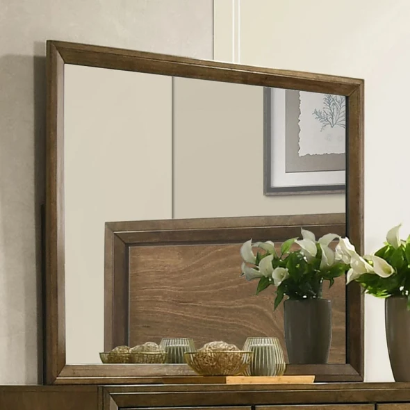 Furniture of America - Kirkham Mirror in Walnut