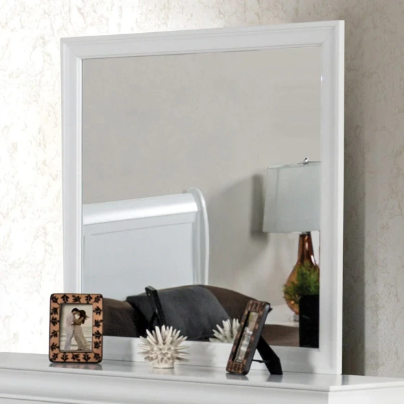 Furniture of America - Louis Philippe Mirror in White