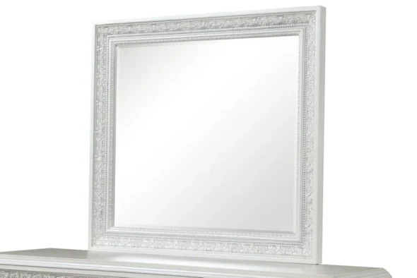 Furniture of America - Stella Mia Mirror in Creamy White