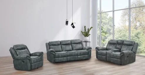 Furniture of America - Agata - Manual Sofa, Dark Gray