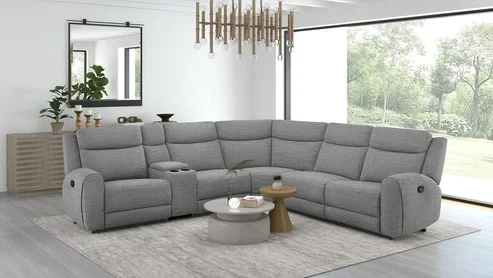 Furniture of America - Antonius Sectional in Gray