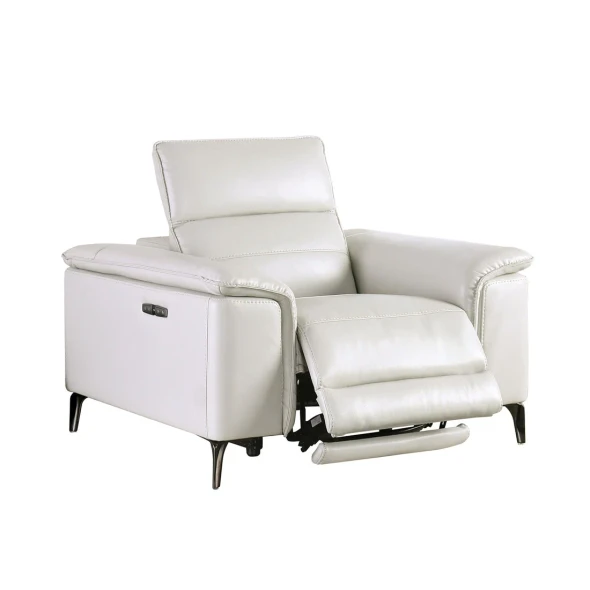 Furniture of America - Ascona Power Recliner in Light Taupe