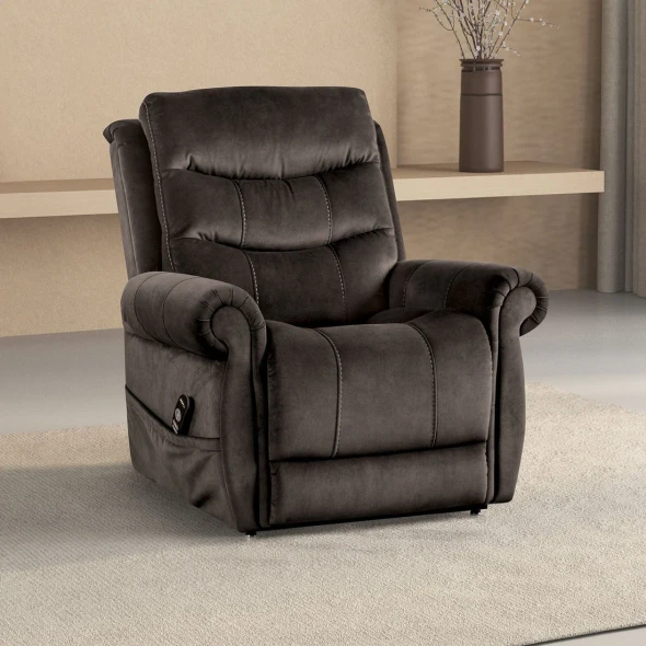 Furniture of America - Dionysia Lift Chair in Dark Gray
