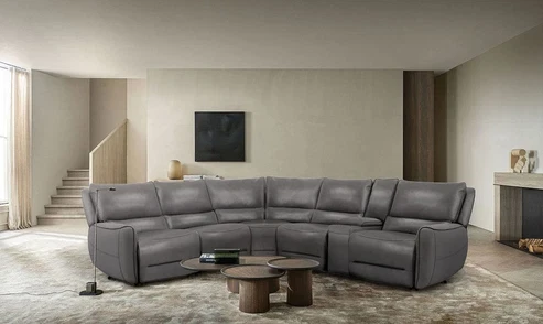 Furniture of America - Hestia Power Sectional in Gray