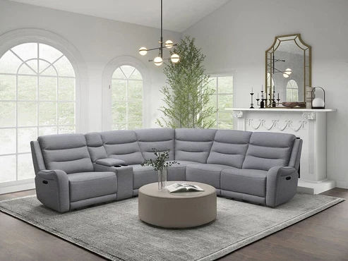 Furniture of America - Matthias Sectional in Gray