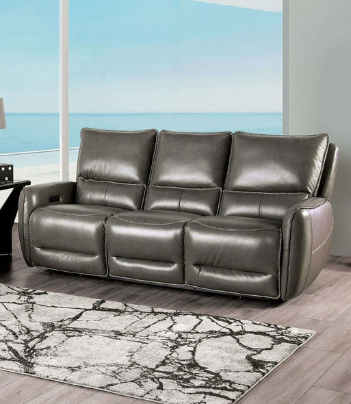 Furniture of America - Phineas Power Sofa in Gray