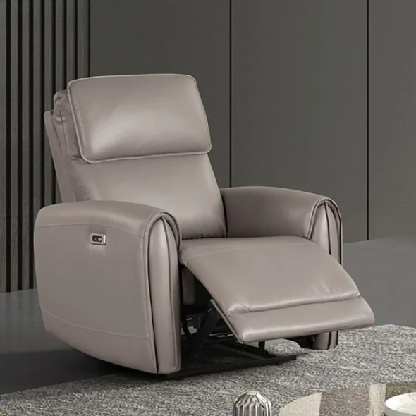 Furniture of America - Schlieren Power Recliner in Light Brown