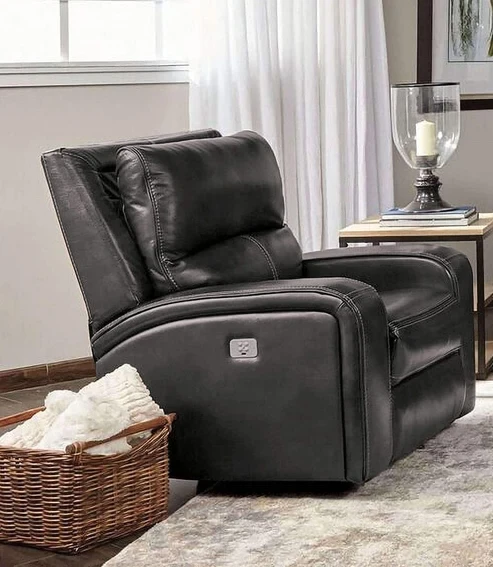 Furniture of America - Soterios Power Recliner in Charcoal