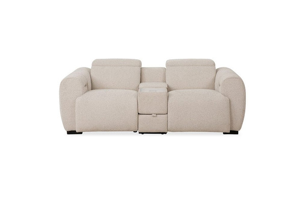 Furniture of America - Thaddea Power Loveseat in White