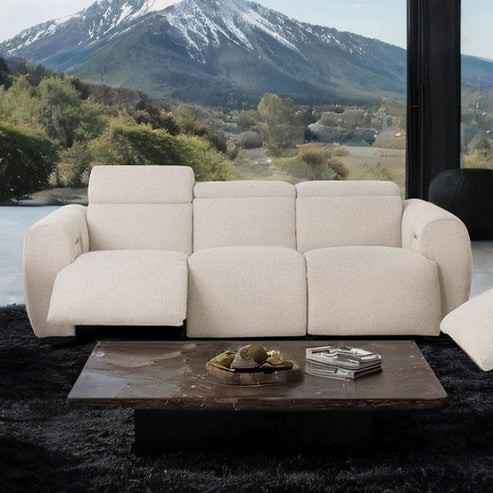Furniture of America - Thaddea Power Sofa in White