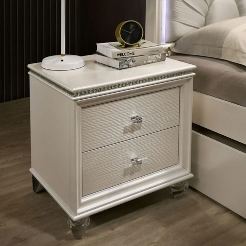 Furniture of America - Allie Nightstand in Pearl White