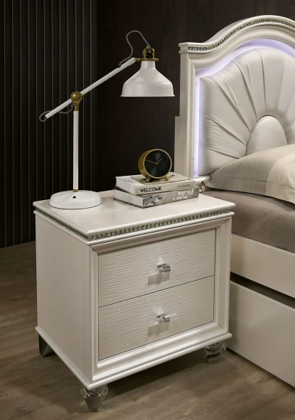Furniture of America - Allie Nightstand in Pearl White