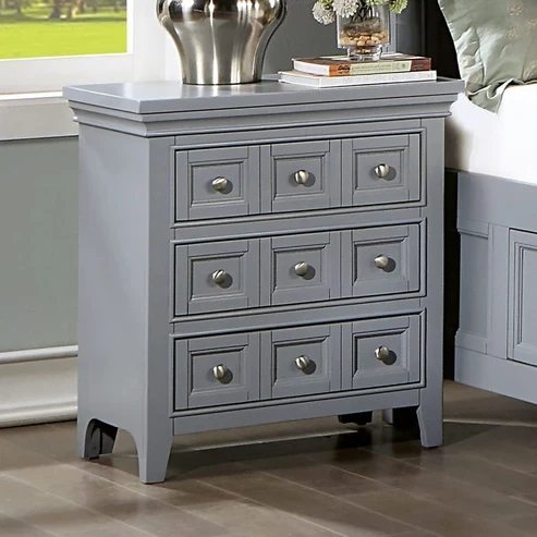 Furniture of America - Castlile Nightstand w/ USB in Gray