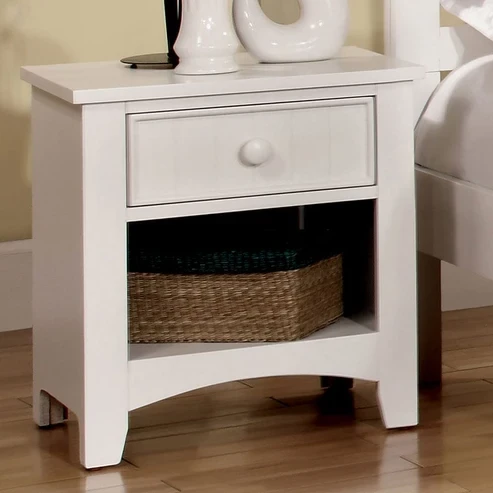 Furniture of America - Corry Nightstand in White
