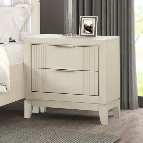 Furniture of America - Isadore Nightstand in Antique White