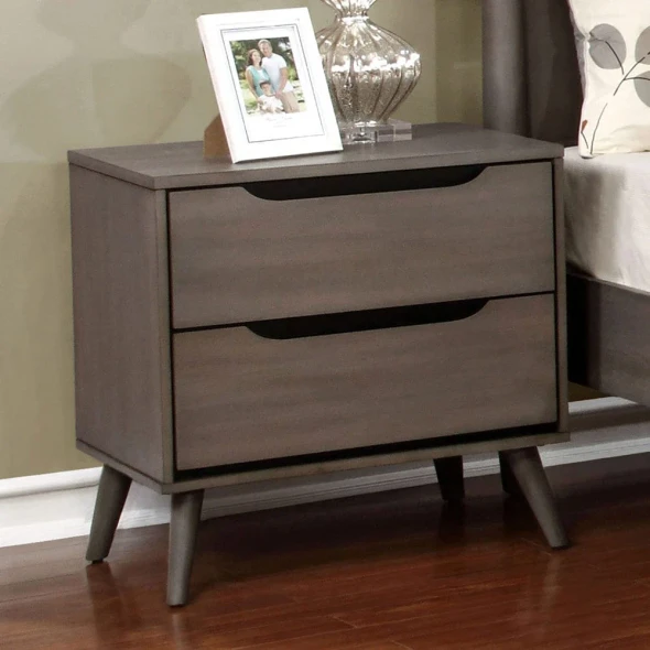 Furniture of America - Lennart Nightstand in Gray