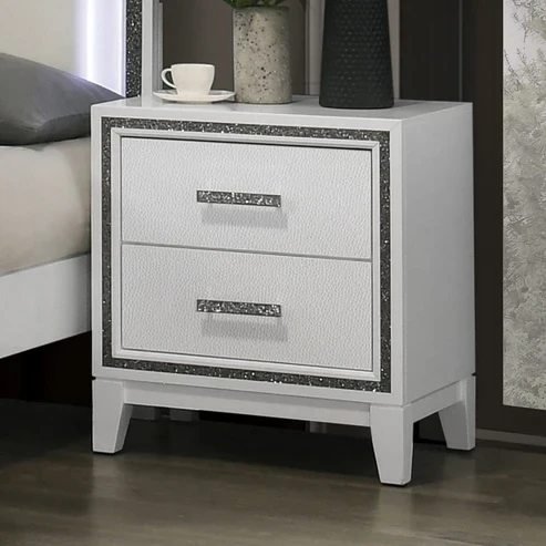 Furniture of America - Lucida Nightstand in White