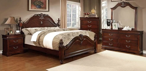 Furniture of America - Mandura Nightstand in Cherry