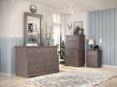 Furniture of America - Stavros Nightstand in Gray
