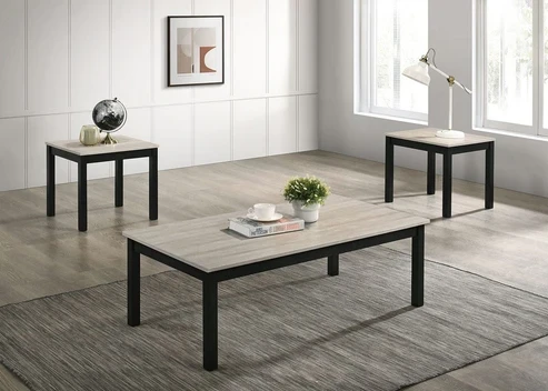 Furniture of America - Findlay 3 Pc. Table Set in Light Gray
