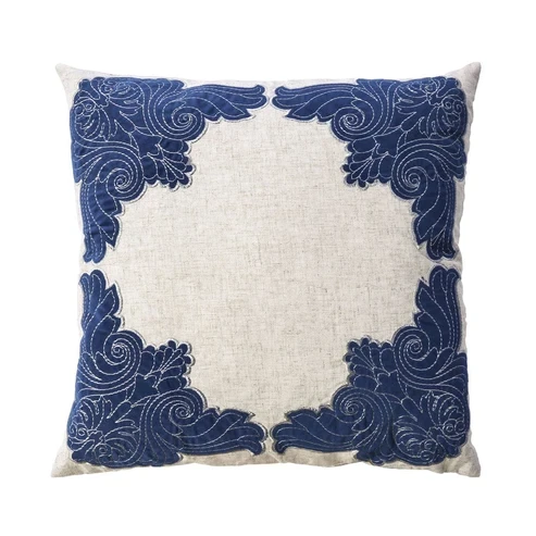 Furniture of America - Beth 20" X 20" Pillow Set of 2 in Beige/Indigo