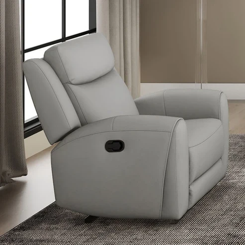 Furniture of America - Jacobus Recliner in Light Gray