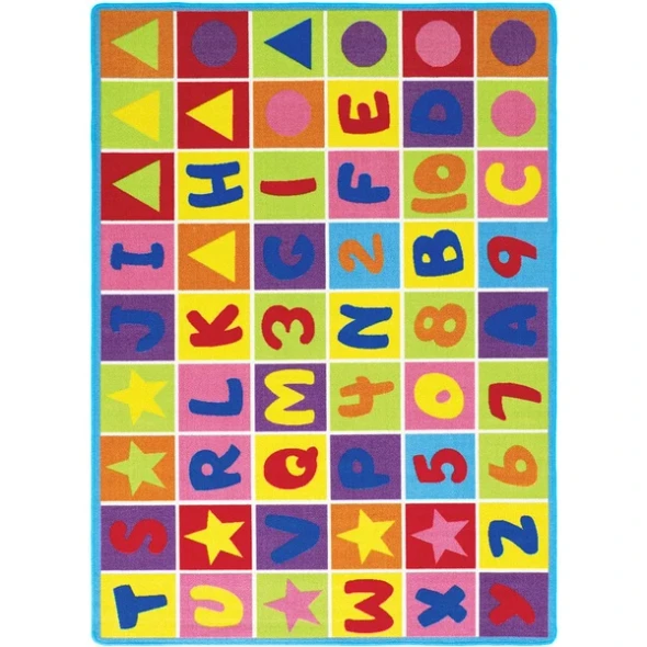 Furniture of America - Abbey 4' 9" X 6' 9" Area Rug in Alphabet/Multi