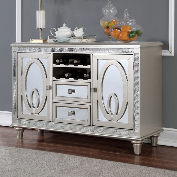 Furniture of America - Cathalina Server in Silver
