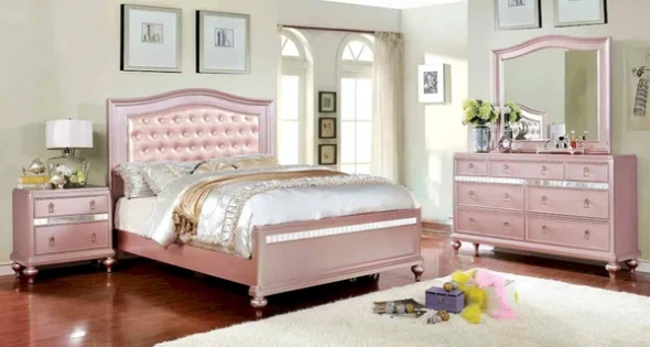 Furniture of America - Ariston - 3 Pc. Full Bedroom Set - Rose Gold
