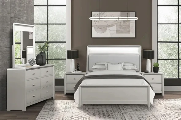 Furniture of America - Bryne - 4 Pc. E.King Bedroom Set w/ Chest - FM7170CPN-EK-5PC-C