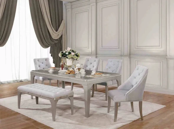 Furniture of America - Diocles - 5 Pc. Dining Table Set w/ Bench