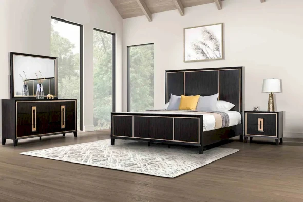 Furniture of America - Kenyada - 4 Pc. Queen Bedroom Set w/ 2NS
