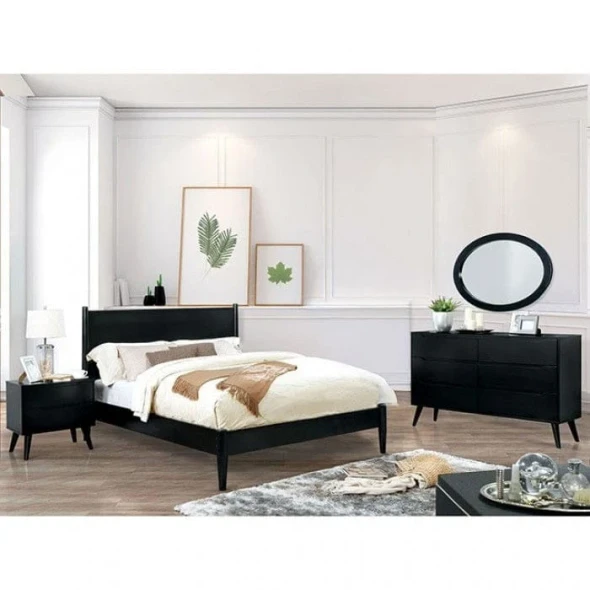 Furniture of America - Lennart Ii 4 Pc. Queen Bedroom Set in Black