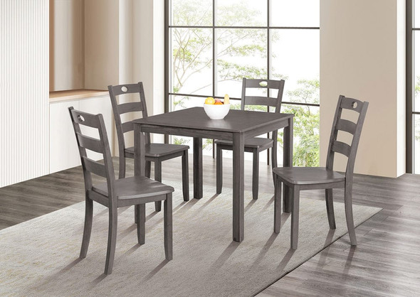 Furniture of America - Lubbock 5 Pc. Dining Table Set in Gray