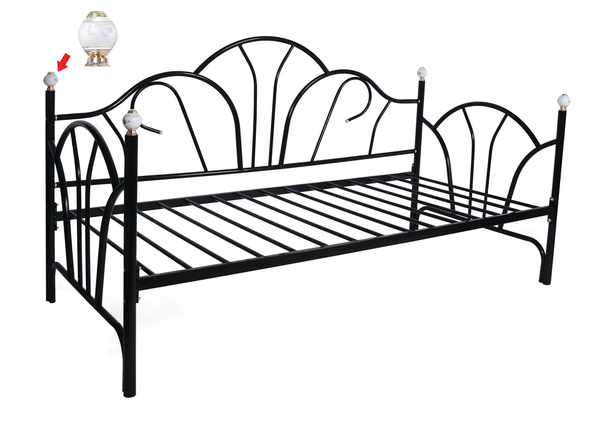 Black Metal Day Bed with Bed Frame