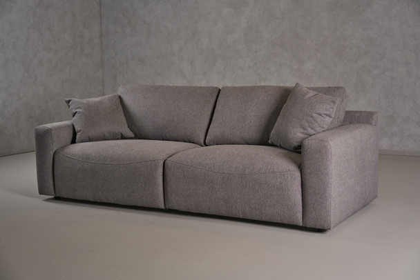 Modern Low-Profile Design Grey Fabric Couch Sofa