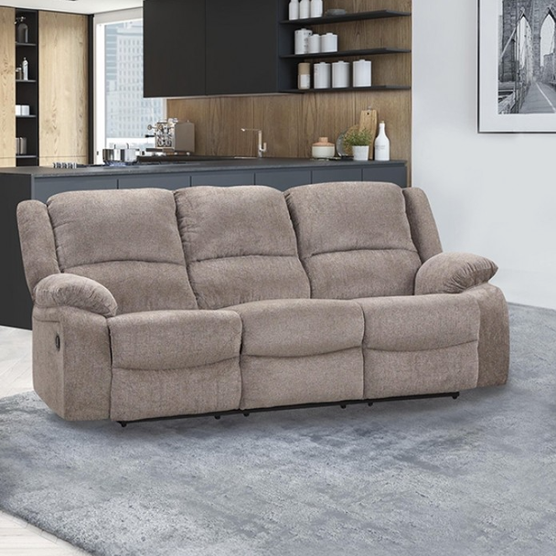 Mocha Chenille Fabric Couch Sofa Recliner Sofa