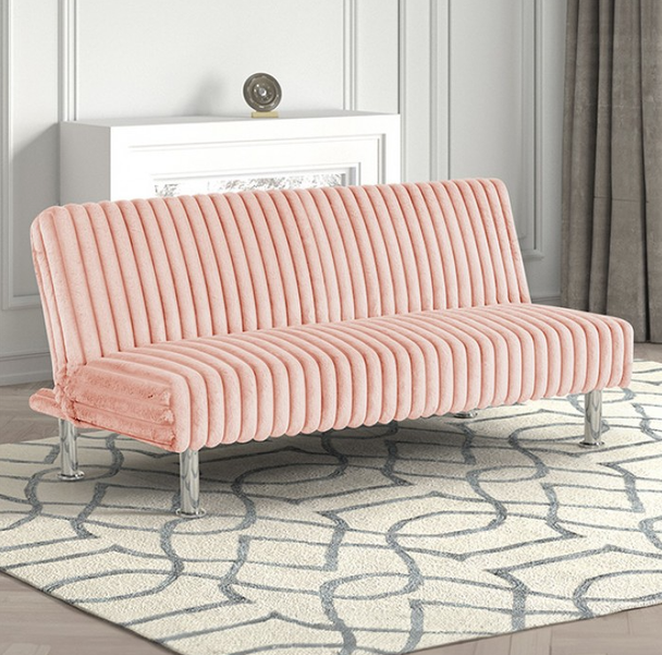 Furniture of America Pink Couch Sofa Futon Sofa Bed FM2903PK