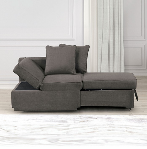 Furniture of America Gray Multiple Configurations Convertible Chair FM6962GY