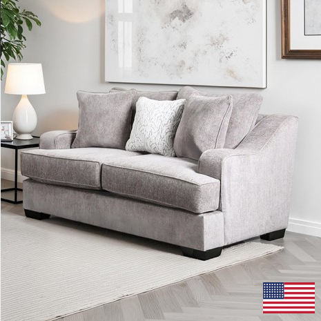 Furniture of America Mayfield Oversized Seating Gray Couch Loveseat SM1249-LV