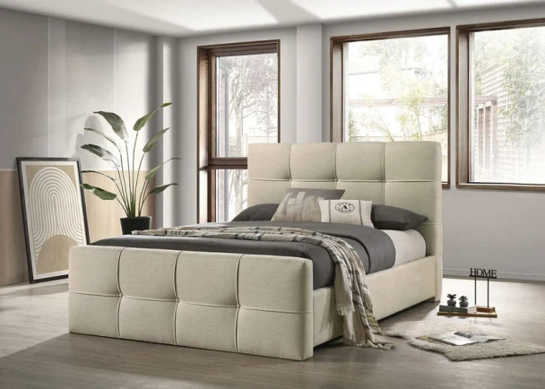Furniture of America - Merced Queen Bed in Ivory