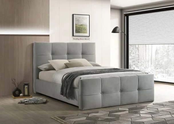 Furniture of America - Merced Queen Bed in Light Gray