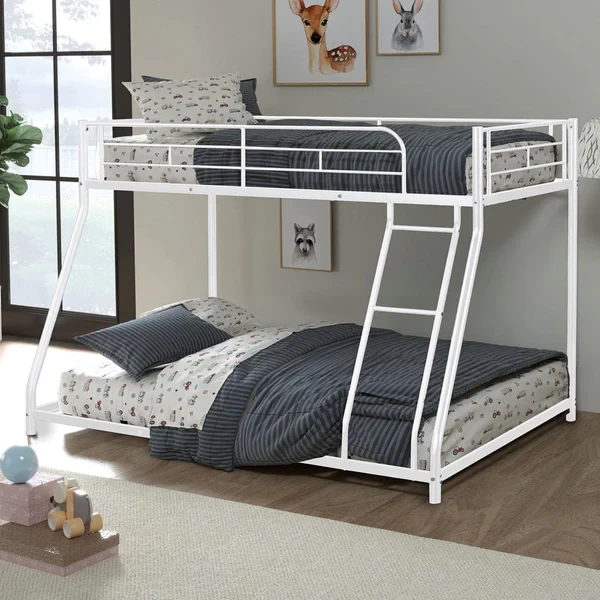 Furniture of America - Panos Twin/Full Metal Bunk Bed (K/D) in White
