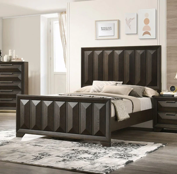 Furniture of America - Hexham E.King Bed in Espresso