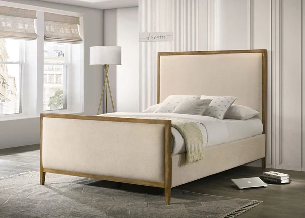 Furniture of America - Key E.King Bed in Natural Oak