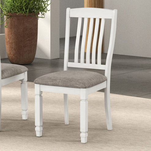 Furniture of America - Pendola Side Chair Set of 2 in Rustic White