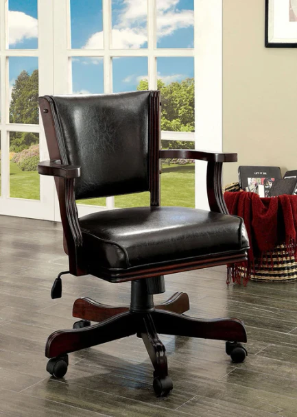 Furniture of America - Rowan Height-Adjustable Arm Chair in Cherry
