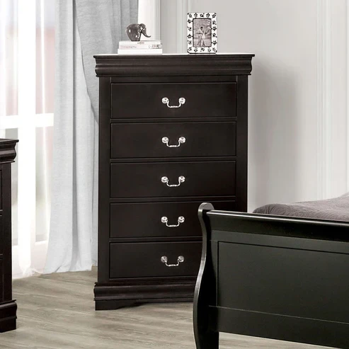 Furniture of America - Louis Philippe Chest in Black